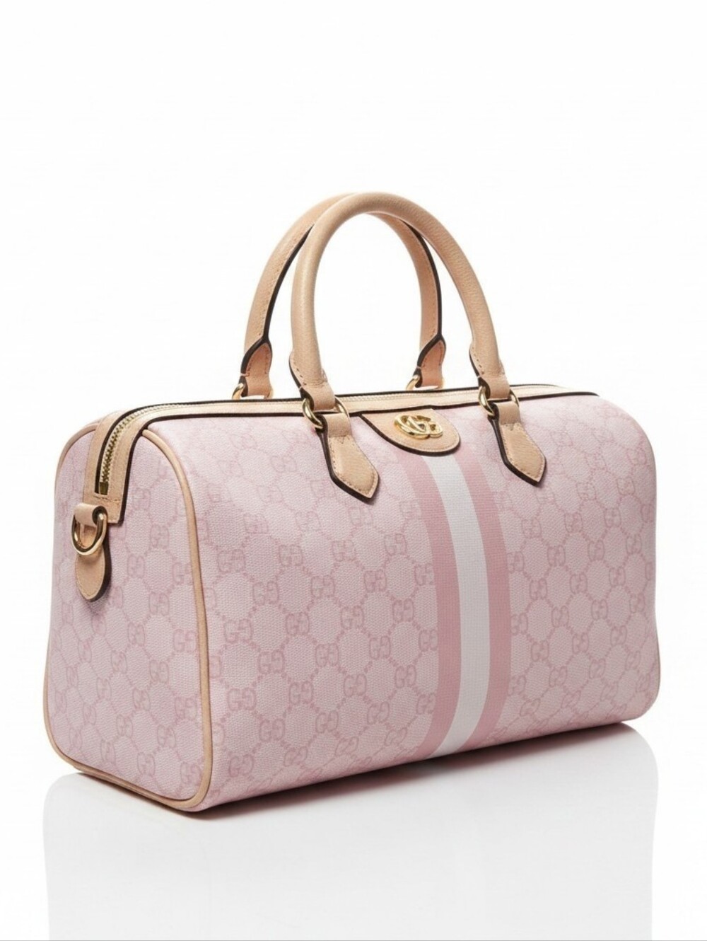 Pink & White Ophidia Tote - Large Size